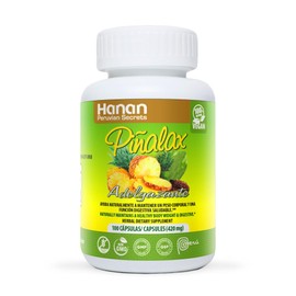Hanan Piñalax 100 Capsules of Pineapple, Green Tea, Artichoke, Stevia, Yacon Leaves, Senna, Horsetail and Fennel from Peru Herbal Supplement - for Natural Cleanse & Detox