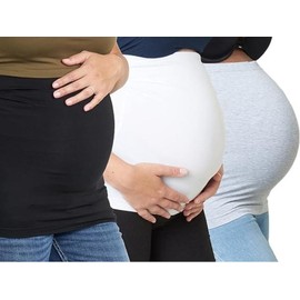 Belly Bands -  Maternity & Postpartum Shirt Extender 3 Packs for All Stages of Pregnancy - Size: S