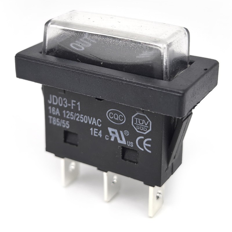 3-Pack JD03-F1 Rocker Switch - 16A 125/250VAC 3-Position SPDT Switch