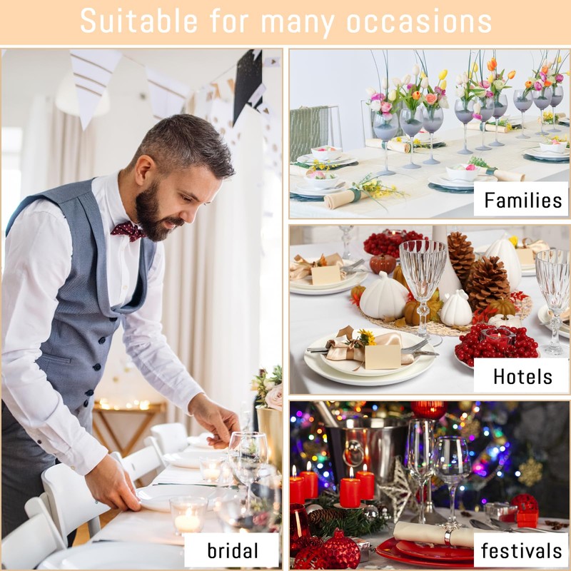 Napkins Golden Wedding Fabric-Like, FainFun Pack of 6 Fabric-Like Napkins