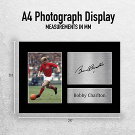 HWC Trading A4 Bobby Charlton England Gifts Printed Signed Autograph Picture for Football Fans and Supporters