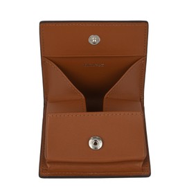 Valorex Coin Purse, Genuine Leather, Luxury Italian Leather, Easy to Use, Compact Wallet, Women's, Men's, Braun