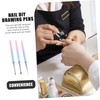 SAFIGLE 3pcs Nail Art Brush Gradient Design Pens for Nail