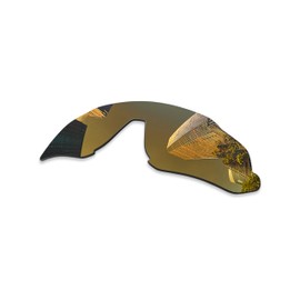 Combime 8 Premium Polarized Mirror Replacement Lenses for Oakley Flight Jacket OO9401 sunglasses - Bronze Mirror