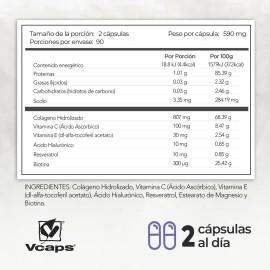 Colágeno Complex | 180 Cápsulas Hair, Skin & Nails | Maklen