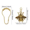 Bee Shower Curtain Hooks Rings for Bathroom, 12 Pcs Rust