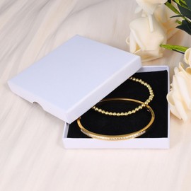 JJDreams Stainless Steel Cuff Bangle Bracelet with Rhinestones for Women Stretch Gold Beads Bracelets Hypoallergenic Various Styles Adjustable Bangle Set for Gift or Parties, Stainless Steel Titanium,