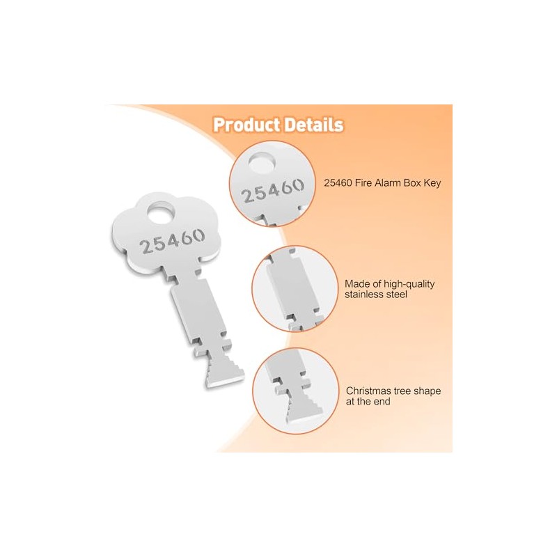 25460 Fire Alarm Box Key , Fits for Gamewell and