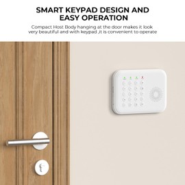 Hapippofa Wireless Home Alarm System WiFi/4G Home Security System with Phone APP Alert (Host Alarm, Remote, Motion, and Door Sensors), Apartment,24/7 Monitoring, Alexa Compatible