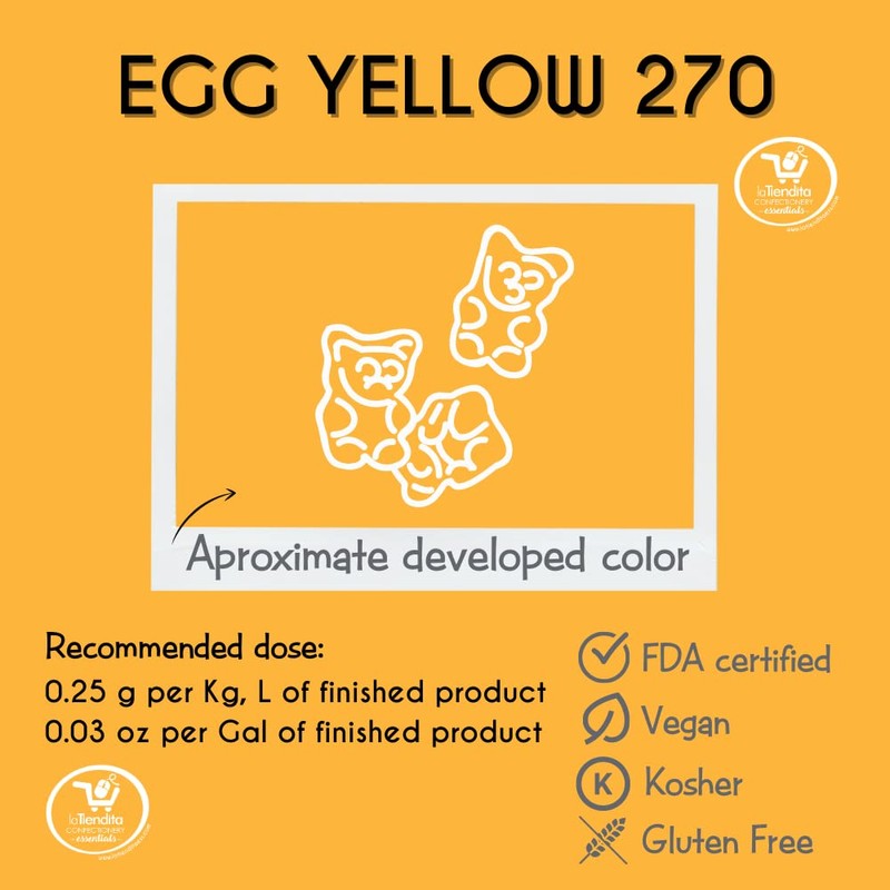 Deiman Artificial Food Color Egg Yellow 270 (2.2 lb)