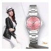 Reloj Elegante para Mujer – Acero Inoxidable, Correa Rosa, Resistente