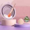 5pcs Makeup Brush Cleaning Solution Bowl Kit Residue Removal Powder