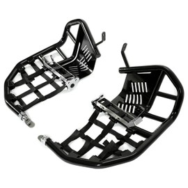 KUAFU Nerf Bars Compatible with All Years Kawasaki KFX 700 Aluminum Net Side Step Bar Black