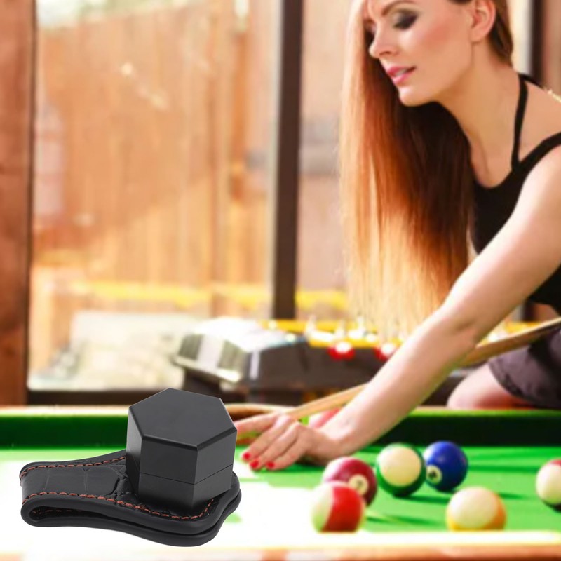 Billiard Chalk Holder Aluminum Alloy Magnetic Hexagonal Portable Pool Cue