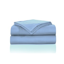 Natural Comfort RS300SS-PBL-T Sausalito Night 300TC 100% Cotton Sheet Set, Twin, Blue