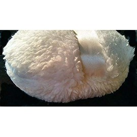 Monster Sized White Fluffy Fleece Powder Puff for Dusting Powder - 4 Sizes Available