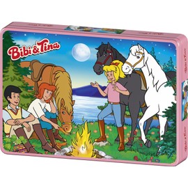Schmidt Spiele 55580 - Bibi und Tina, Abenteuer, 100 Teile Puzzle, in Metalldose