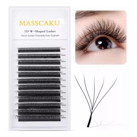 Masscaku Extensiones De Pestañas 5d W Shape 8-15mm Mix 0.07d