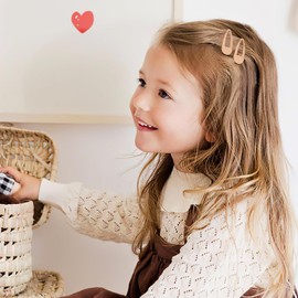 BBGifts 80 Pack Khaki 5cm/2 Inches Craft Snap Hair Clips DIY Naked Non-slip Hair Barrettes for Women Baby Girls Toddlers Kids Hair Accessories Bulk