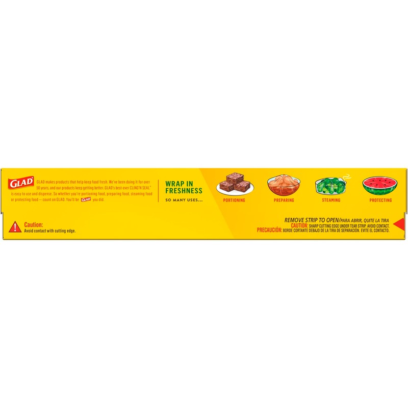 Glad Cling N Seal Plastic Food Wrap, 200 Square Foot
