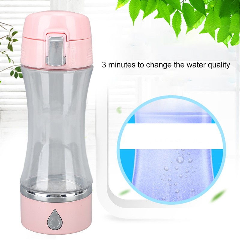 Hydrogen Water Bottle 420ml Rechargeable SPE Technology Portable Hydrogen Rich
