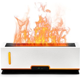 Diffuserlove Flame Diffuser Humidifier Essential Oil Diffusers 200ml Desk Aroma Diffusers for Home Office Cool Fire Air Diffuser (Size:9.8" L x 2.67" W x 3.5" H)