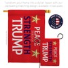 Red Peace Through Strength Trump Flag Pole Kit Garden Stake