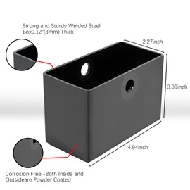 2 Pack 4" V-Groove Slide Gate Wheel with Welded Bracket Box, Heavy-Duty Solid Double Bearings, for Inverted V-Track Sliding Gates, 1 13/16" Width, 3000 Lbs Capacity