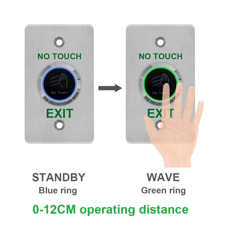 GAGALOR IR Infrared No Touch Exit Button Door Switch NO&NC