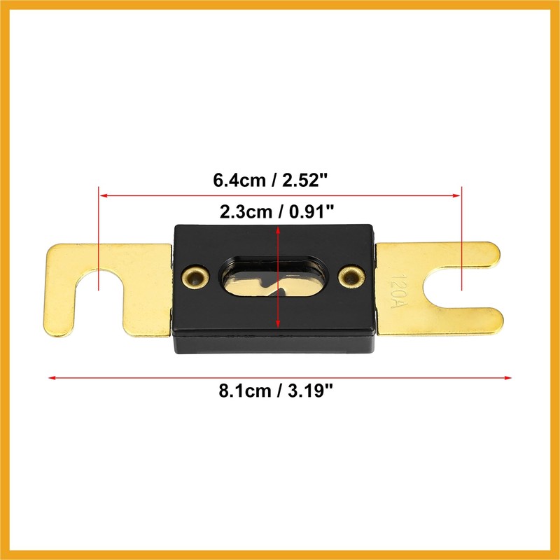 Partuto 2pcs Fuse Replacement 120A ANL Fuses Car Audio Fuse