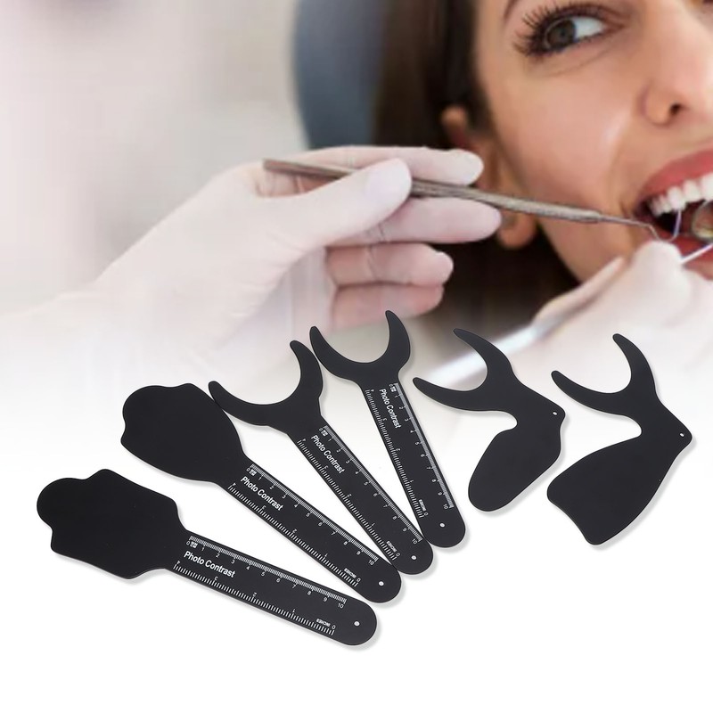 6pcs Intraoral Photographic Black Background Metal Dental Photo Backdrop Contrastor