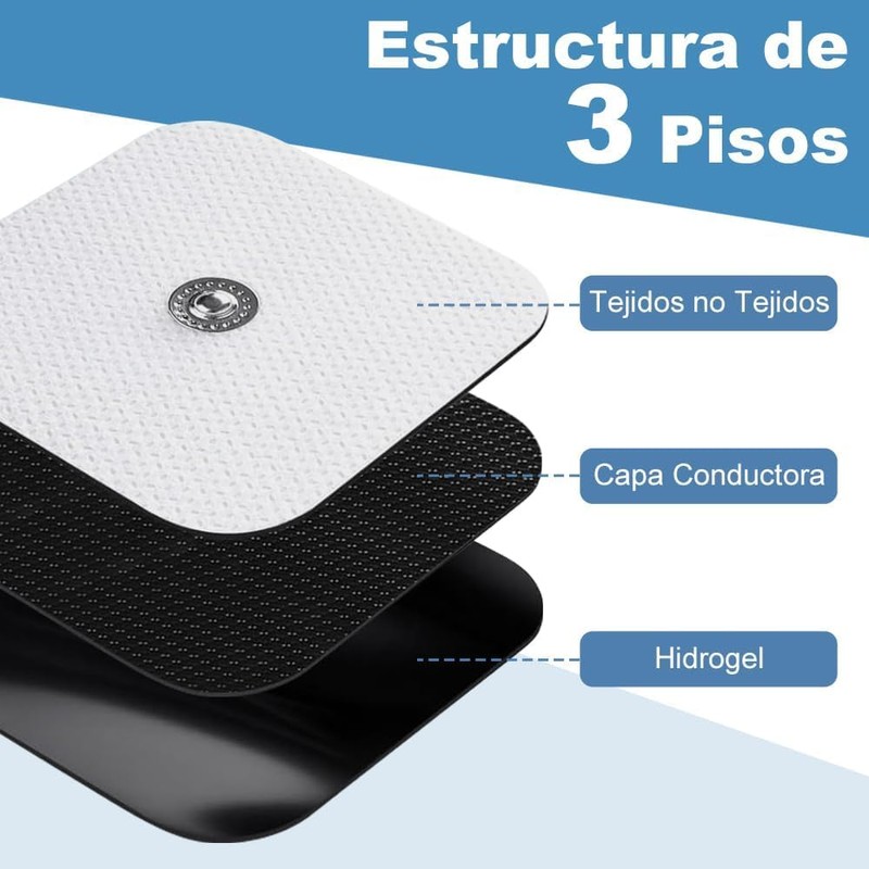 TENS Machine Pads 50 x 50mm 12 Pcs, Latex-Free TENS