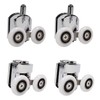 Set of 4 Chrome Plated Shower Door Rollers 2 Upper