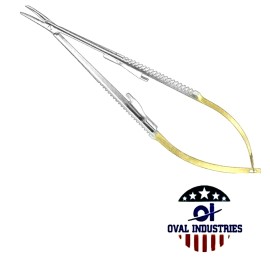 Oval Industries Castroviejo Needle Holder 7" Curved T/C – German Grade Surgical Instruments