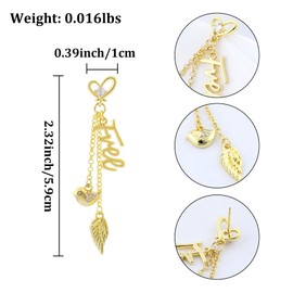 Dangle Gold Free Bird Earrings for Women 14K Gold Plated Long Chain FREE Letter Earrings with Drop Cute Bird and Wing Charm Cubic Zirconia Heart FREE Statement Earrings Trendy Jewelry Gifts for Women
