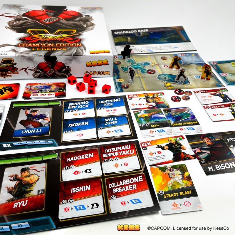 Street Fighter V: Champion Edition Legends Board Game; Combat-Filled globtrotting