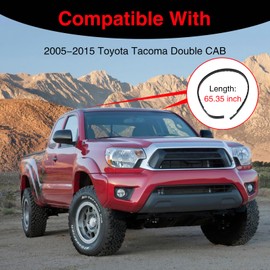 2PCS Roof Drip Molding Right & Left Weatherstrips Compatible with Toyota Tacoma Double CAB 2005-2015 Replace# 75551-04063 75561-02020 75552-04061