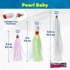 C&H Lures Pearl Baby Lure, Pink/Pearl Tinsel Skirt, 3/4 oz