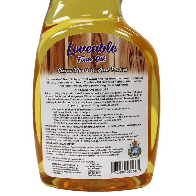 EcoDecors Loveable 24 oz Spray Bottle Teak Oil - 2
