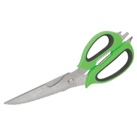 Performance Tool W9353 9-in-1 Stainless Steel Kitchen Shears with Non-Slip Grip Handles for Cutting, Slicing, Trimming, Peeling and More