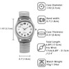 JewelryWe Mens Ultra Thin Easy Reader Watch with Elastic Strap,