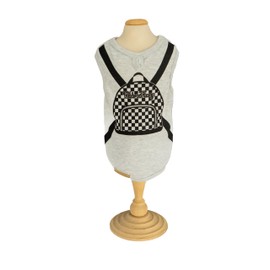 Pet Dog Clothes Apparel - Breathable 100% Cotton Outfits with Backpack for Dogs and Cats (Grey, Small)