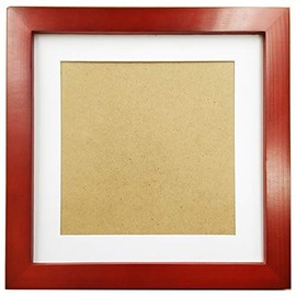 ZXT-parts 8x8 Picture Frames with 6x6 Opening Mat. 8x8 White Square Photo Frame. Solid Wood, Perspex Panel, The Tabletop or The Wall.