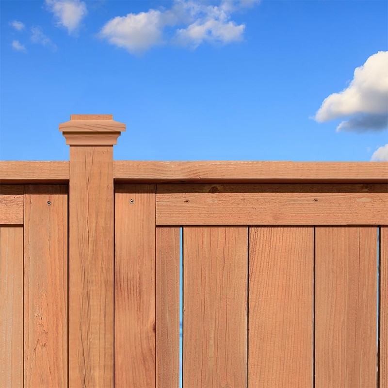 Island Redwood Slip Over Post Cap for 3-1/2 in. Post