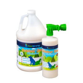 Outdoor Odor Eliminator | Outside Dog Urine Enzyme Cleaner – Powerful Pet, Cat, Animal Scent Deodorizer | Professional Strength for Yard, Turf, Kennels, Patios, Decks (160 oz Bundle w Sprayer)