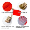 TSMD 16 Pack Solid Red Blank Flag Small Mini Plain