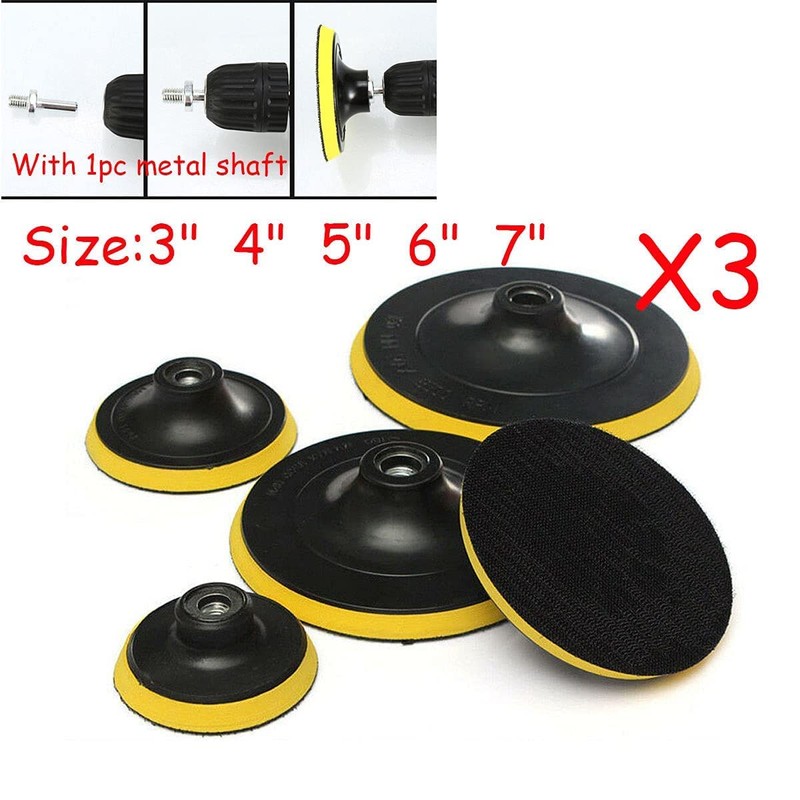3pcs 5-Inch/125mm Hook and Loop Backing Pad Disc for Sander