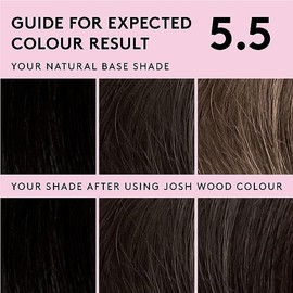 Josh Wood Colour Permanent Colour 5.5 (Brown) Celebrity-approved, ammonia-free, Leaves hair super shiny and hydrated with 100% grey hair coverage, Natural-looking, and Vegan - Pack of 2