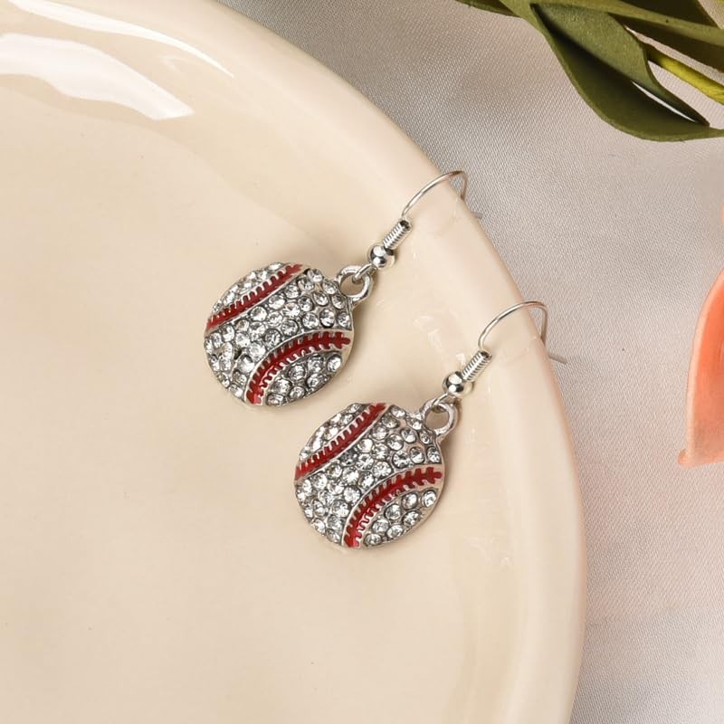 Baseball Lover Earrings for Women - Hook Drop Dangle Set
