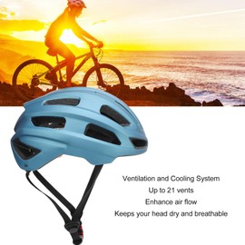 Naroote Adults Cycling Helmet, Medium, Navy Blue, Unisex, 61-65cm, 21 Vents, Road Bike Helmet with EPS & PC Shell, Ideal for Cycling & City Commuting